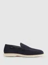 Hogan Suede Slip-ons Loafers In Blue