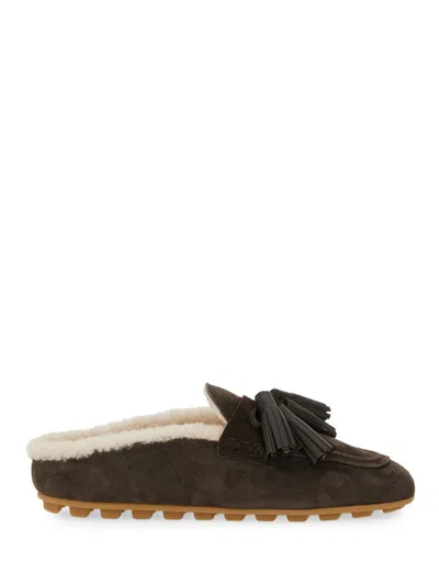 HOGAN SUEDE SLIPPER LOAFER