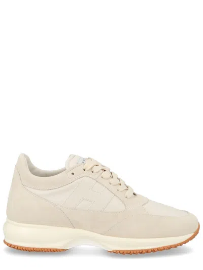 Hogan Suede Sneaker In Neutral