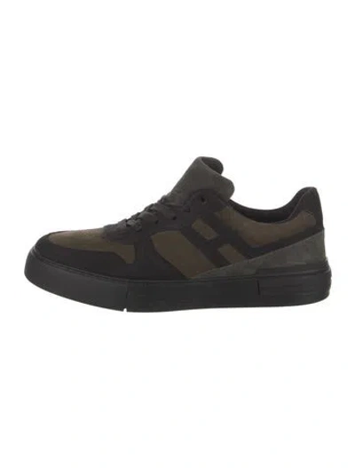 Pre-owned Hogan Suede Sneakers In Black