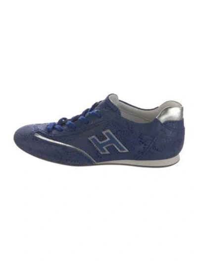 Pre-owned Hogan Suede Sneakers In Blue