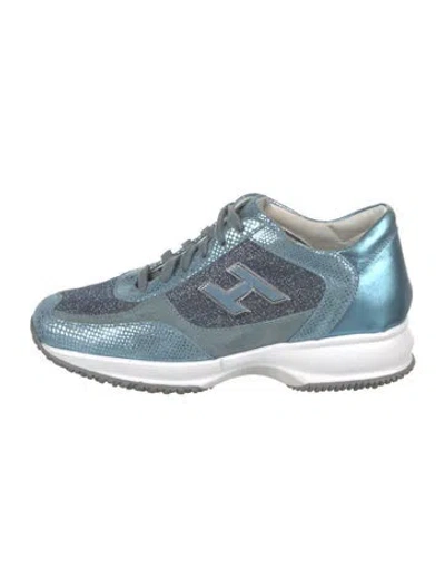 Pre-owned Hogan Suede Sneakers In Blue