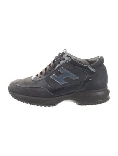Pre-owned Hogan Suede Sneakers In Blue
