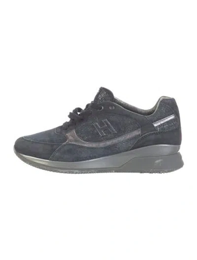 Pre-owned Hogan Suede Sneakers In Gray