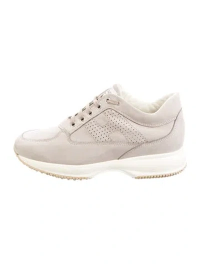 Pre-owned Hogan Suede Sneakers In Gray