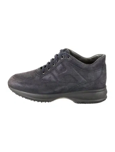 Pre-owned Hogan Suede Sneakers In Grey