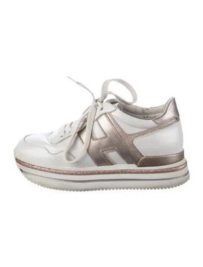 Pre-owned Hogan Suede Sneakers In Grey/metallic