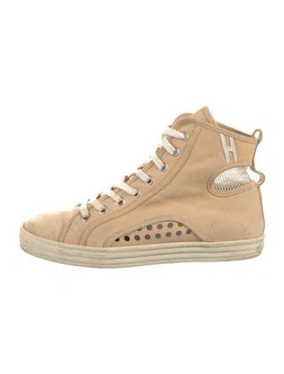 Pre-owned Hogan Suede Sneakers In Neutral