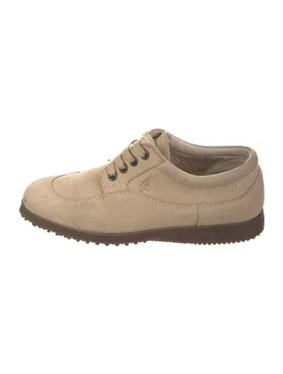 Pre-owned Hogan Suede Sneakers In Neutral