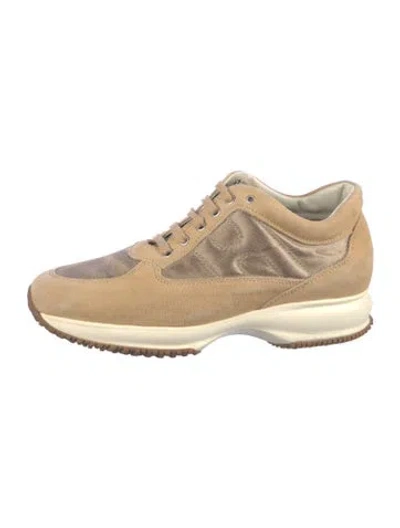 Pre-owned Hogan Suede Sneakers In Neutrals