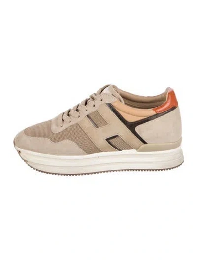Pre-owned Hogan Suede Sneakers In Neutrals