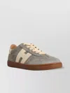 Hogan Suede Sneakers With Rubber Sole And Stitching