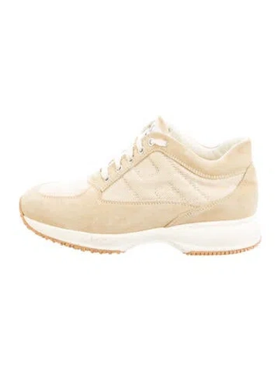 Pre-owned Hogan Suede Sneakers In Yellow