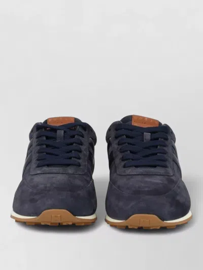 Hogan Suede Upper Sneakers Rubber Sole Design In Multi