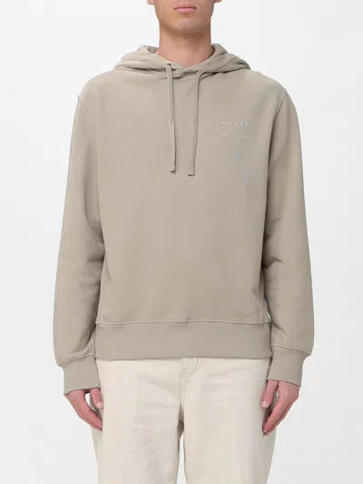 Hogan Cotton Hoodie In Gray