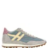 Hogan Technical Fabric And Leather Sneakers In Multi