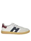 Hogan Textured Accented Sneakers With Gum Sole In White