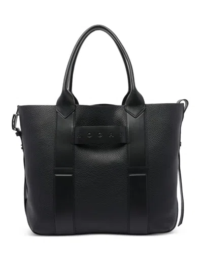 HOGAN TEXTURED CALF LEATHER SHOPPER BAG