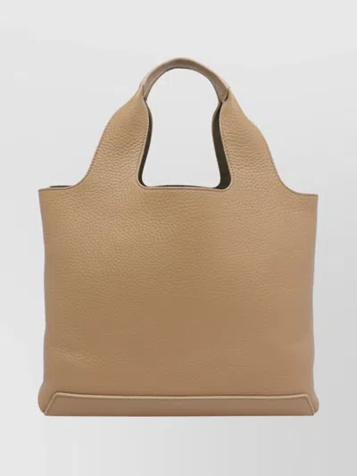 Hogan Textured Leather Tote Bag And Handles