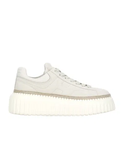 Hogan Thick Sole And Low-cut Casual Shoes In Ivory