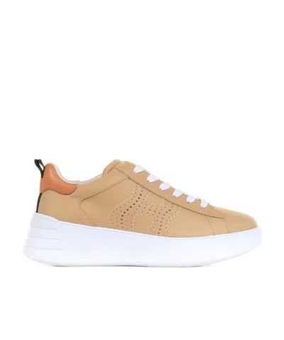 Hogan Tie Casual Sports Shoes In Nude