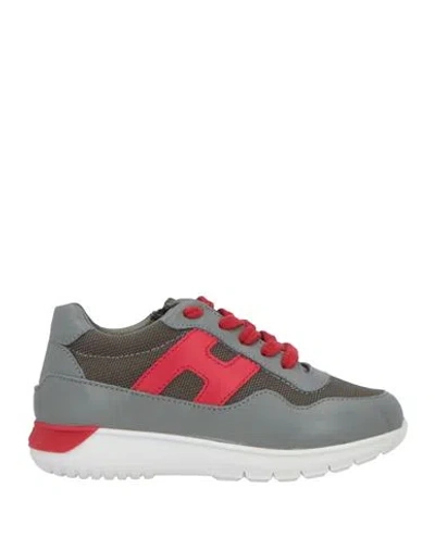 Hogan Babies'  Toddler Boy Sneakers Grey Size 10c Textile Fibers, Leather