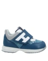 Hogan Toddler Boy Sneakers Midnight Blue Size 10c Leather, Textile Fibers In Blue