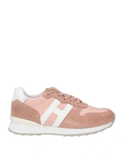 Hogan Babies'  Toddler Girl Sneakers Antique Rose Size 10c Leather, Textile Fibers In Pink