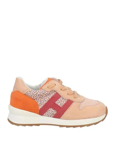 Hogan Babies'  Toddler Girl Sneakers Blush Size 10c Leather, Textile Fibers In Pink