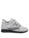 Hogan Toddler Girl Sneakers Grey Size 10c Soft Leather In Grey