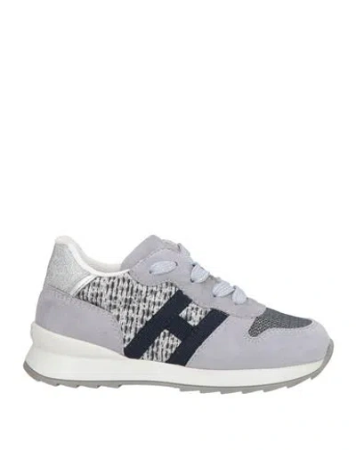 Hogan Babies'  Toddler Girl Sneakers Grey Size 9.5c Leather, Textile Fibers