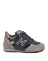 Hogan Toddler Girl Sneakers Lead Size 10c Soft Leather In Grey