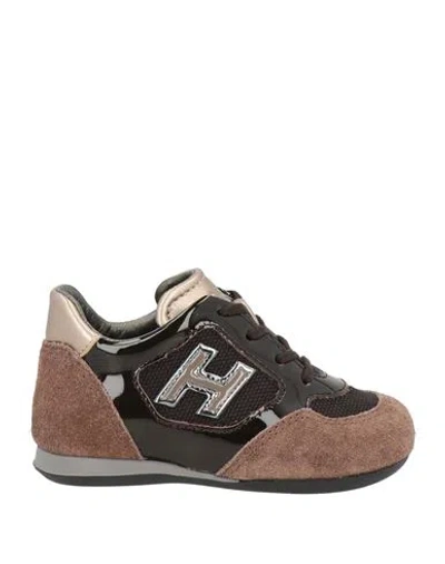 Hogan Babies'  Toddler Sneakers Military Green Size 9.5c Leather, Textile Fibers In Beige
