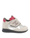 Hogan Toddler Girl Sneakers Grey Size 10c Soft Leather In Grey