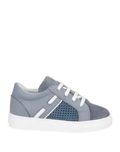Hogan Babies'  Toddler Girl Sneakers Pastel Blue Size 9c Soft Leather In Gray