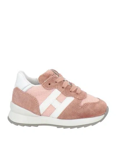 Hogan Babies'  Toddler Girl Sneakers Pink Size 10c Leather, Textile Fibers