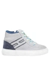 Hogan Toddler Sneakers Light Grey Size 10c Soft Leather In Grey