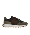 Hogan Tonal Leather Sneakers In Black