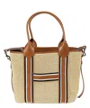 Hogan Woven Texture Tote Bag With Removable Strap In Brown