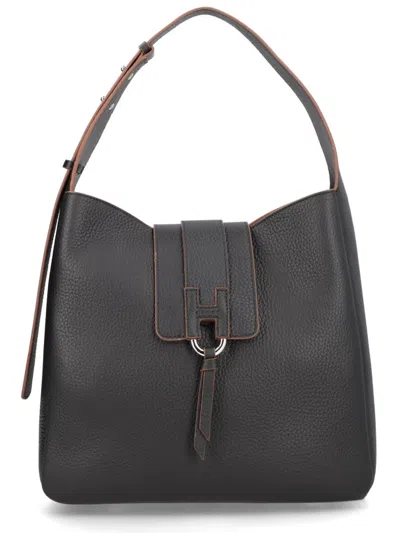 Hogan Trend Hobo Bag In Brown