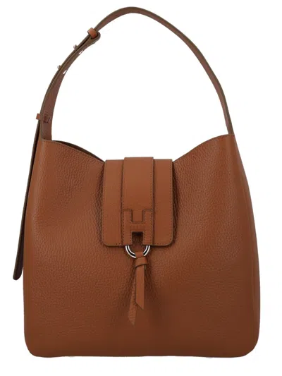 Hogan Trend Hobo Bag In Brown