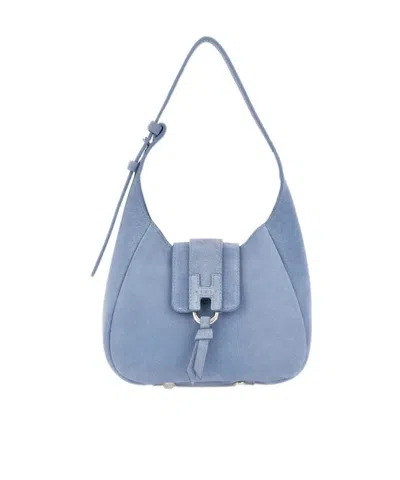 Hogan H Logo Detail Tote Bag In Blue