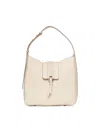 Hogan Shoulder Bag Textured Finish Adjustable Strap In White