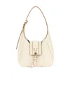 Hogan Shoulder Bag Textured Finish Adjustable Strap In Neutral