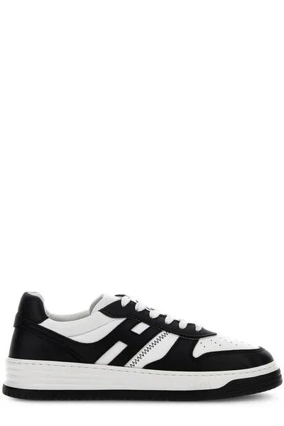 HOGAN HOGAN TWO-TONE LEATHER H630 SNEAKERS