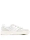 Hogan Two-tone Leather Sneakers With Logos In White