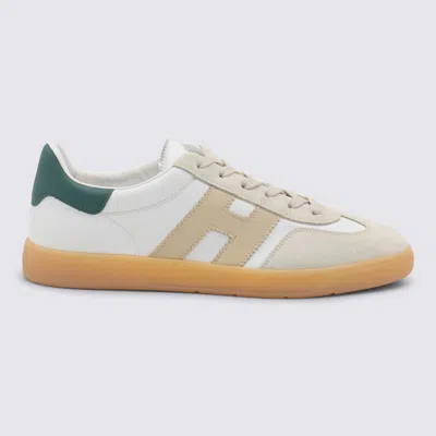 Hogan Leather Sneakers Suede Accents In White