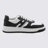 HOGAN WHITE AND BLACK LEATHER SNEAKERS