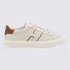 Hogan White And Brown Leather H691 Sneakers In Neutral