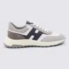 Hogan Round Toe Rubber Sole Panelled Design Sneakers In Gray